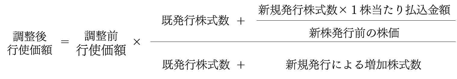 Adjusted exercise price formula 2