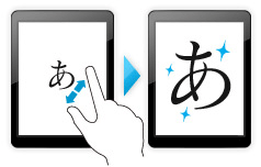 拡大表示してもきれいな文字