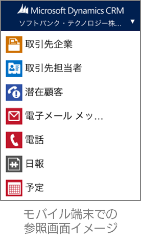 モバイル端末での参照画面イメージ
