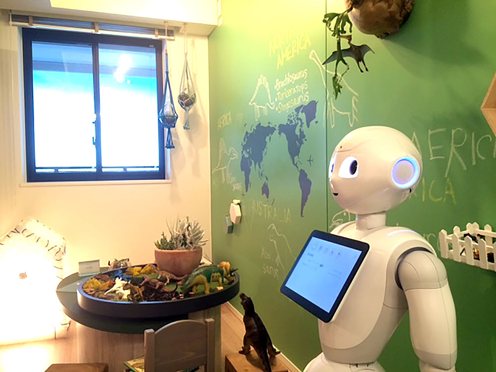 モデルルームに設置されているPepper