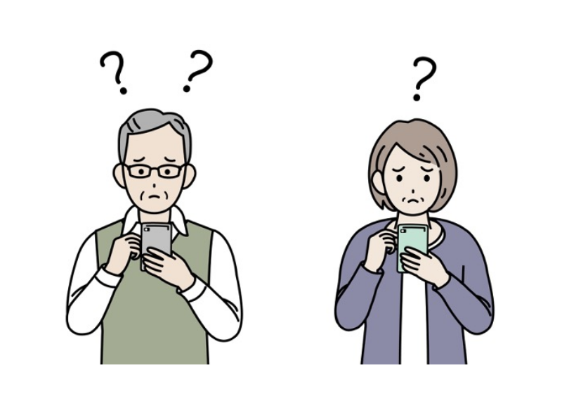 ITが苦手で使いこなせるか不安なイメージ図