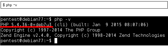 PHP のバージョン確認方法