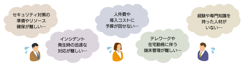 企業が抱えているセキュリティ面での課題