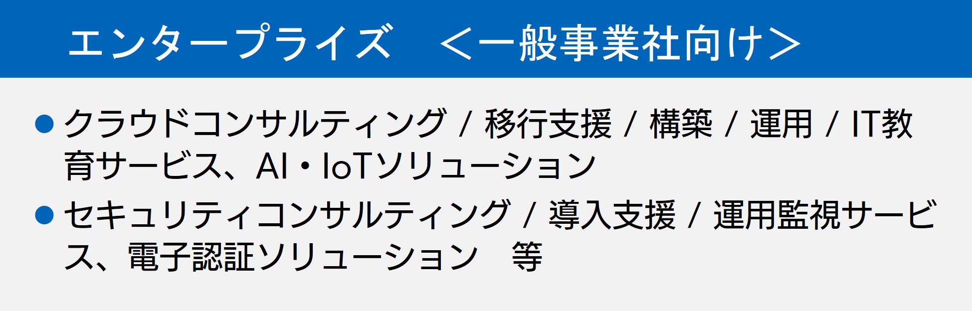 エンタープライズ <一般事業社向け>