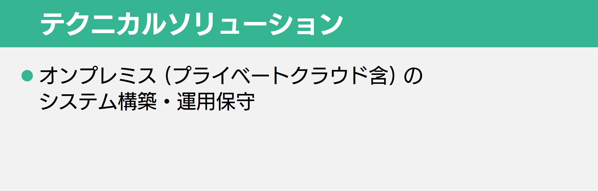 テクニカルソリューション