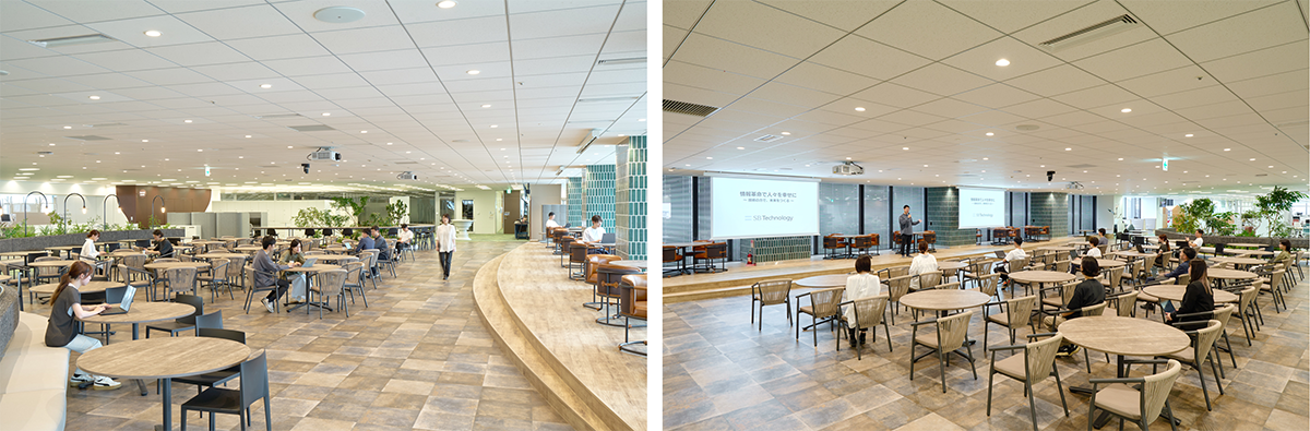 Photos of the cafe and event area