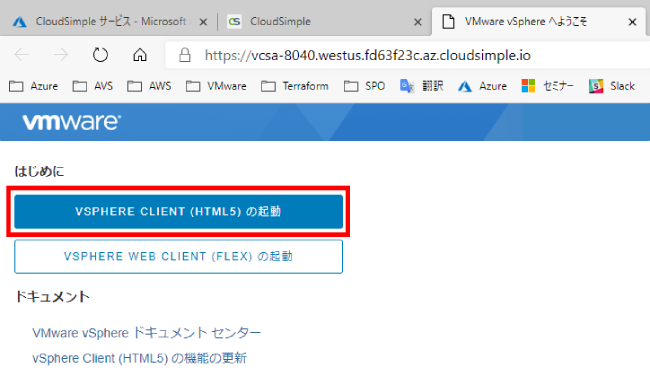 vSphere Client でログイン3