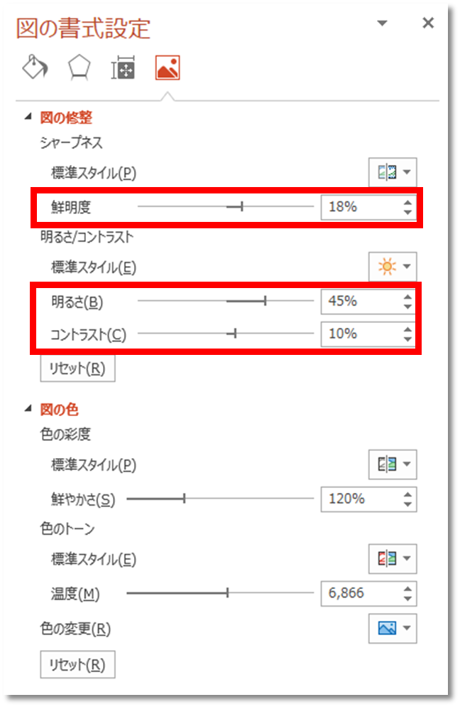 背景が明るいため5