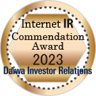 2023 Internet IR Award by Daiwa IR